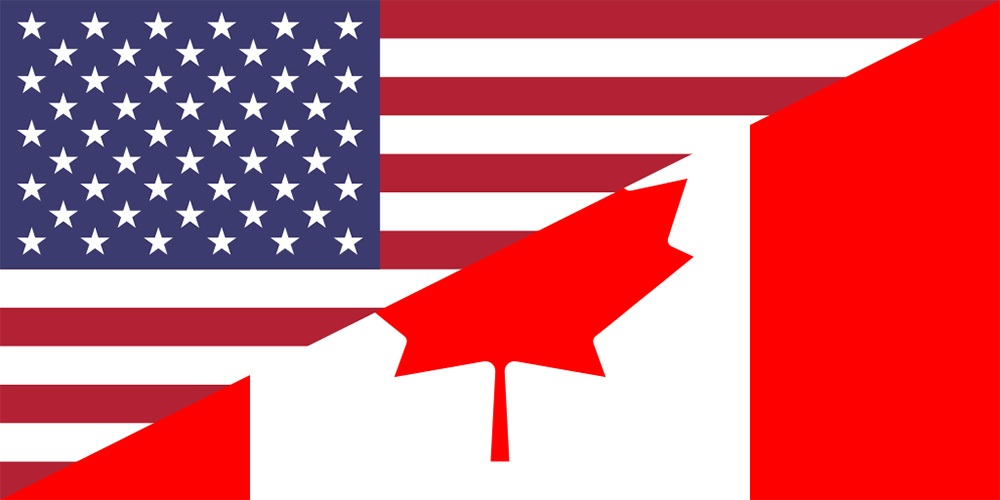 Canada US Flag