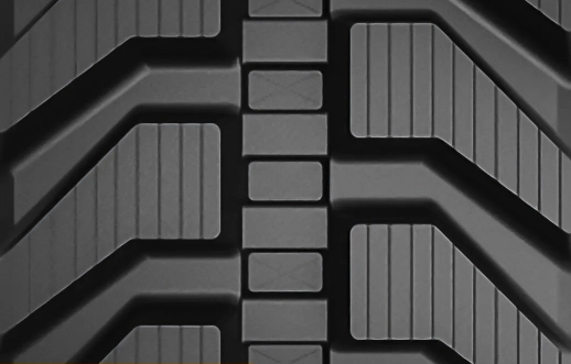 zoomed in rubber track